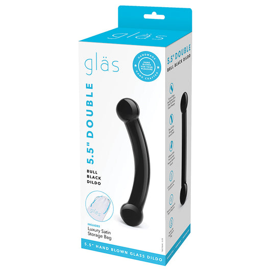 Glas Double Bull Black Dildo