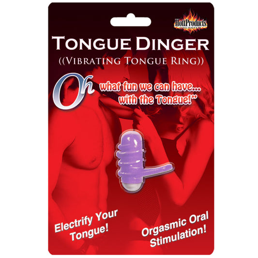 Tongue Dinger - Vibrating Tongue Ring - Purple