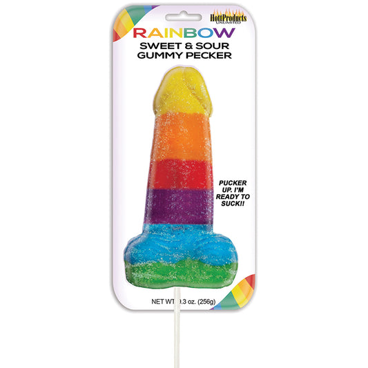 Rainbow Sweet and Sour Jumbo Gummy Pecker