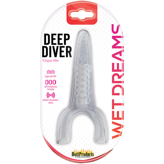 Wet Dreams Deep Diver Tongue Vibe - Clear