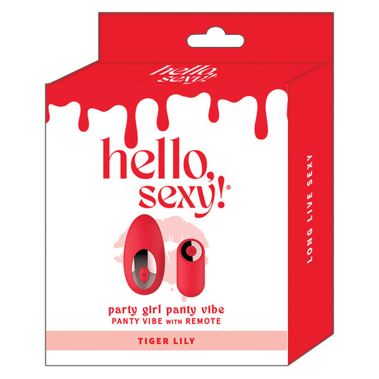 Hello Sexy Party Girl Panty Vibe with Remote - Tiger Lily