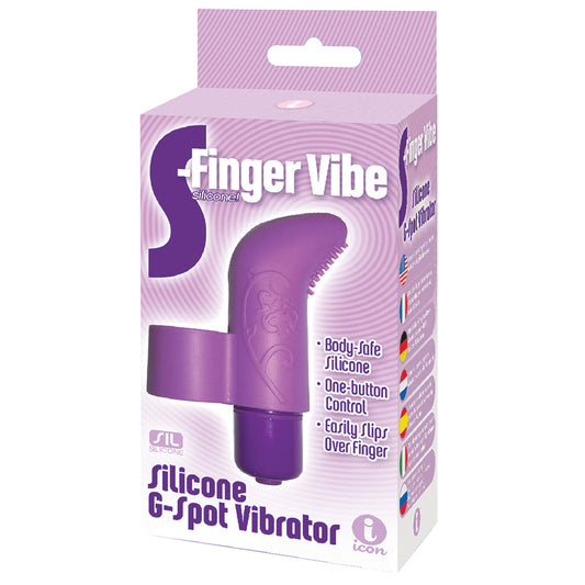 Icon Brands - S-Finger Vibe Silicone G-Spot Vibrator - Purple