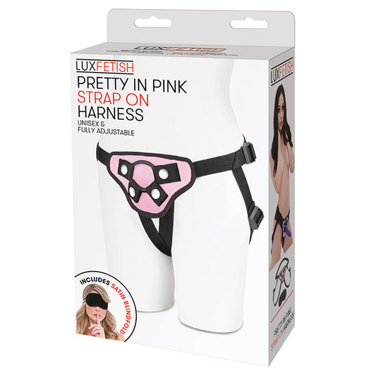 Lux Fetish Pretty in Pink Strap-On Harness - Pink