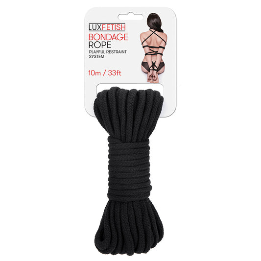 Lux Fetish Bondage Rope 10m / 33ft - Black