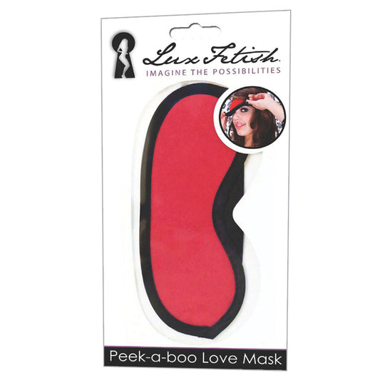 Lux Fetish Peek-A-Boo Love Mask - Red