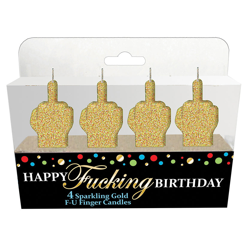 Happy Fucking Birthday FU Finger Candle Set