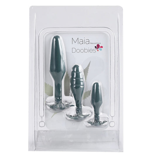 Maia-Doobies-Pot-Leaf-Anal-Trainer-Silicone-Set-3-Sizes