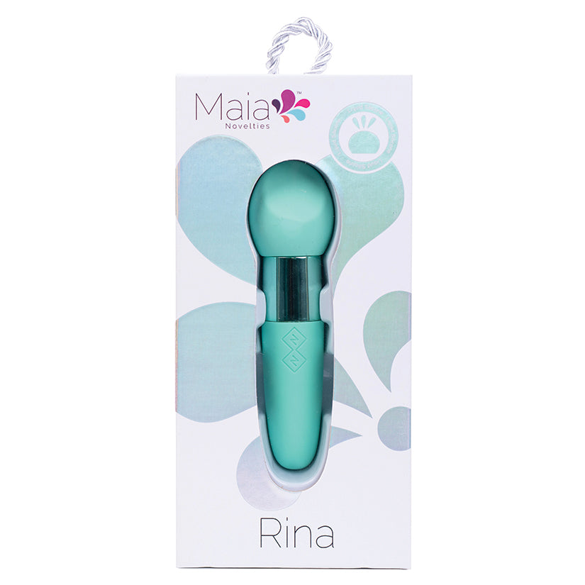 Maia RINA Rechargeable Dual Motor Silicone 15-Function Vibrator - Teal