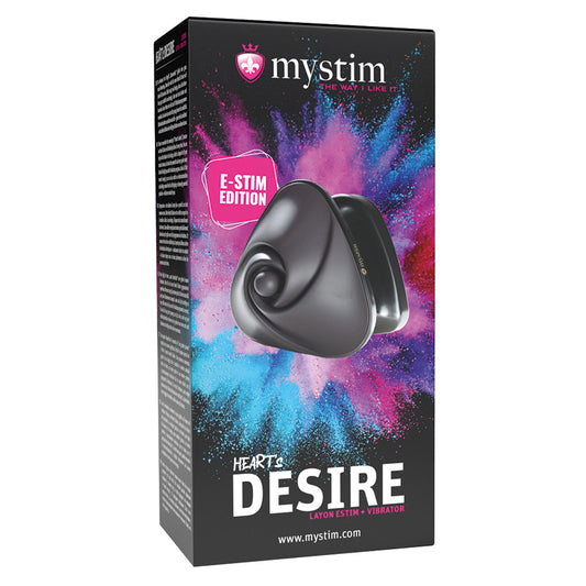 Mystim Heart's Desire Estim Layon Vibrator - Black