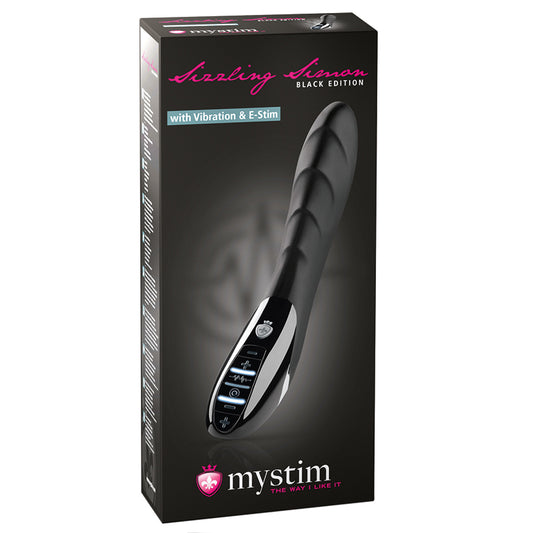 Mystim Sizzling Simon E-Stim Vibrator - Black Edition