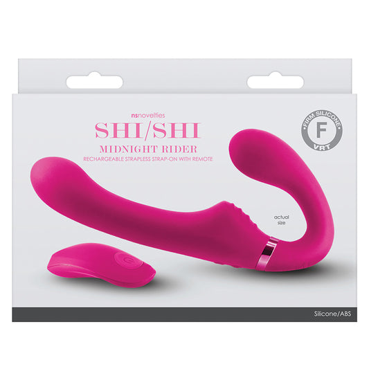 Shi-Shi-Midnight-Rider-Rechargeable-Strapless-Strap-On-with-Remote-Pink