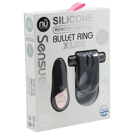 Nu-Sensuelle-Silicone-Remote-Control-Bullet-Ring-XLR8-Black
