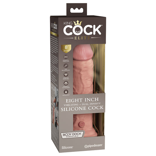 King-Cock-Elite-8-Vibrating-Silicone-Dual-Density-Cock-Light