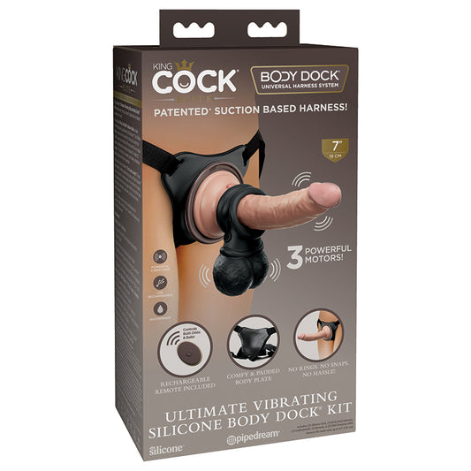 King-Cock-Elite-Ultimate-Vibrating-Silicone-Body-Dock-Kit-Light