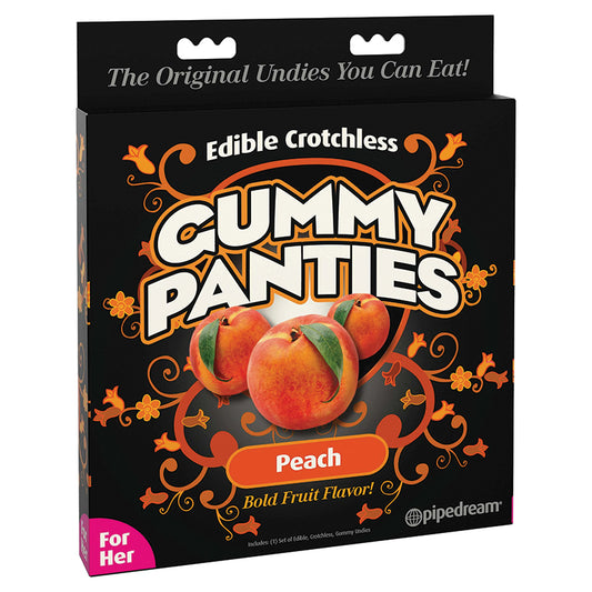 Pipedream Edible Crotchless Gummy Panties - Peach