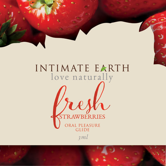Intimate Earth Oral Pleasure Glide - Fresh Strawberry Foil 0.1oz