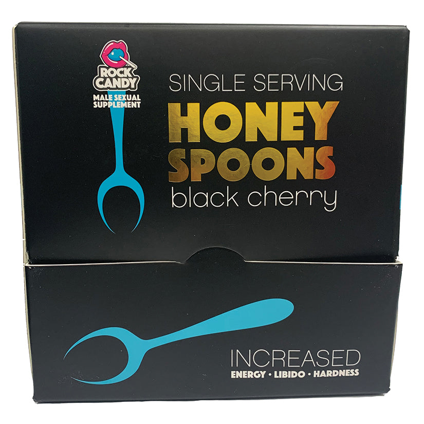 Rock Candy Honey Spoon Sexual Supplement - Black Cherry (24 Pack)