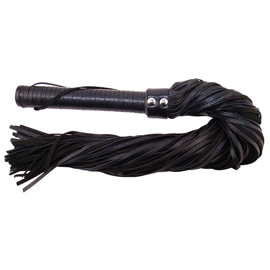 Rouge Leather Flogger with Leather Handle - Black
