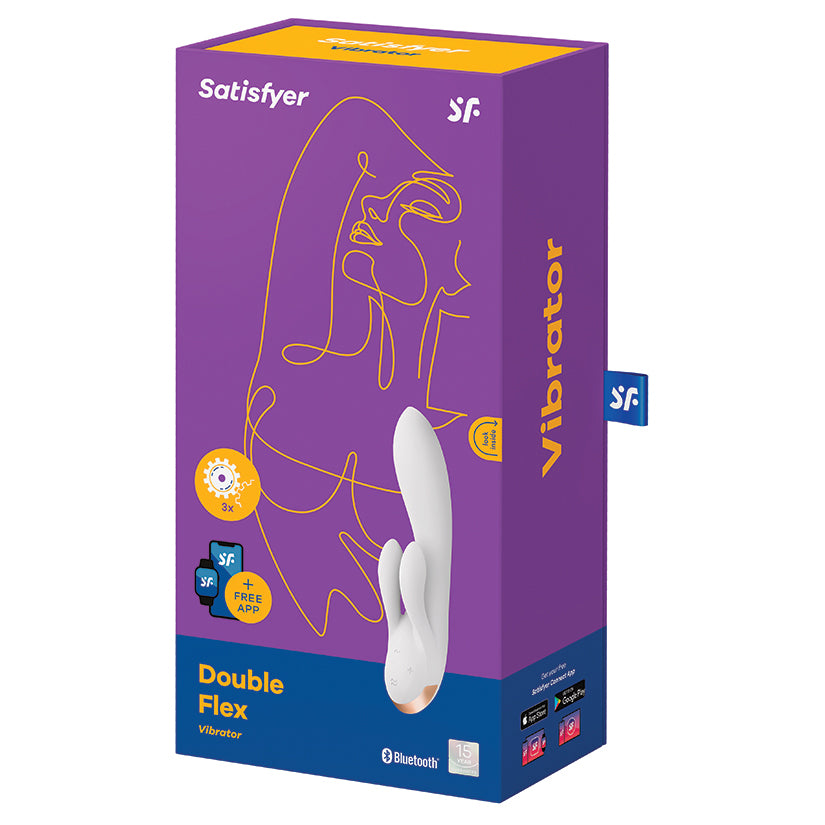 Satisfyer-Double-Flex-Connect-App-Rabbit-Vibrator-White