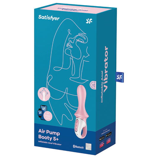 Satisfyer-Air-Pump-Booty-5-Connect-App-Inflatable-Anal-Vibrator-Red