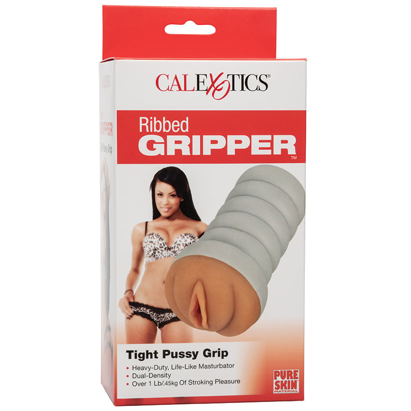 Ribbed-Gripper-Tight-Pussy-Brown
