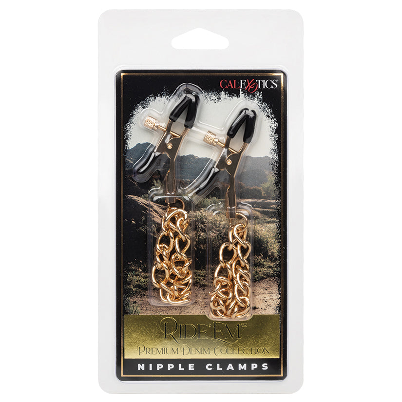 Ride 'Em Premium Denim Collection Nipple Clamps