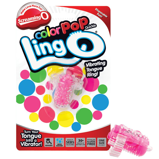 Screaming O ColorPoP Quickie Ling O Vibrating Ring - Pink