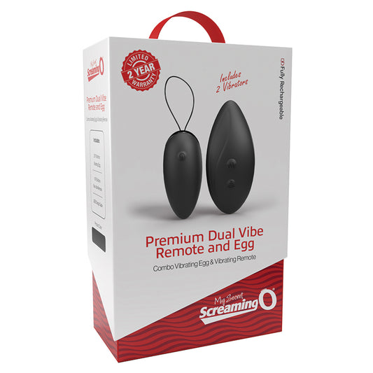 Screaming O My Secret Premium Dual Vibe Remote and Egg - Black