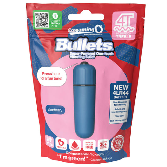 Screaming O 4T Tickle & Tease Bullet - Blueberry