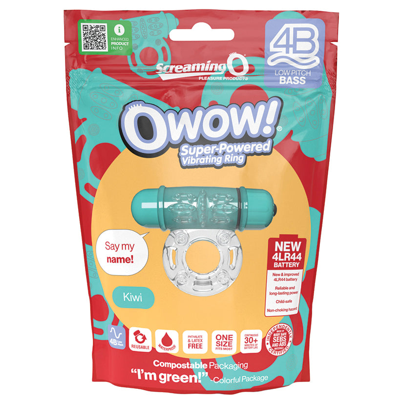 Screaming O 4B Deep Rumbling OWow Vibrating Ring - Kiwi