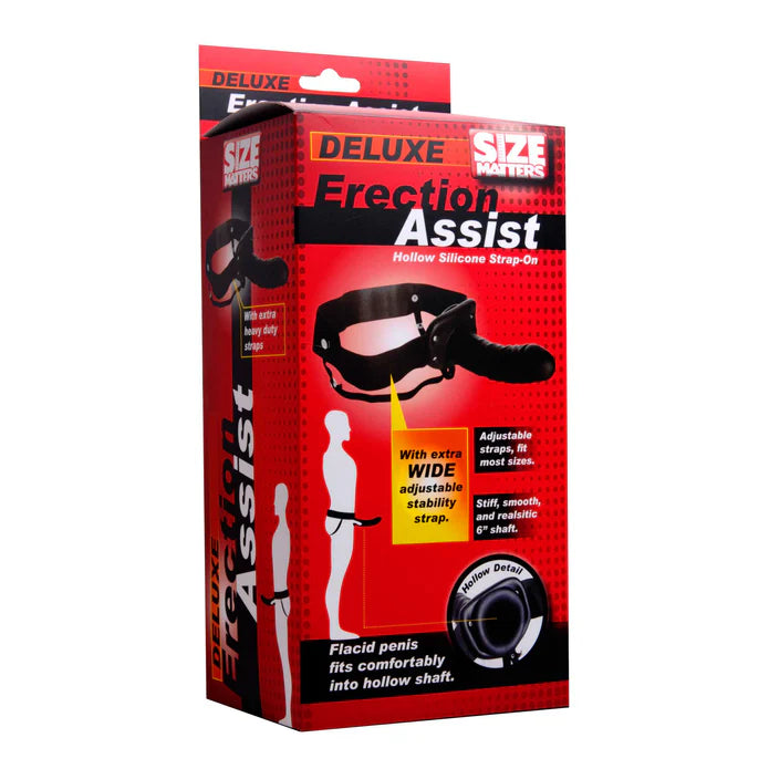 Size Matters Erection Assist Hollow Silicone Strap-On