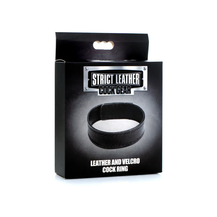 Strict Cock Gear Leather And Velcro Cock Ring