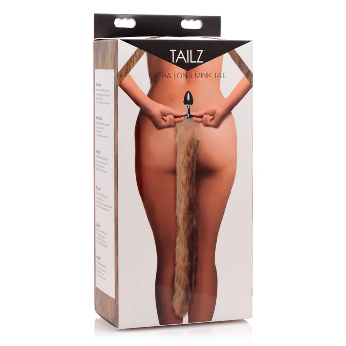Tailz Extra Long Mink Tail Metal Anal Plug