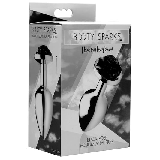 Booty-Sparks-Black-Rose-Anal-Plug-Medium