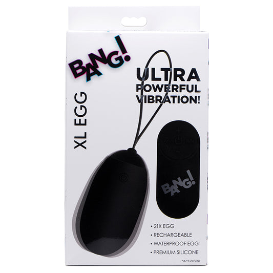 Bang!-21X-XL-Silicone-Vibrating-Egg-Black