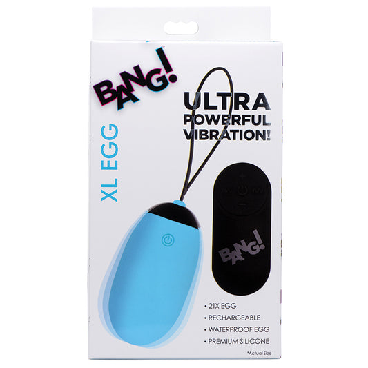 Bang!-21X-XL-Silicone-Vibrating-Egg-Blue