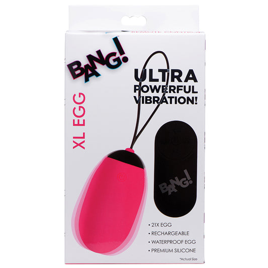 Bang!-21X-XL-Silicone-Vibrating-Egg-Pink