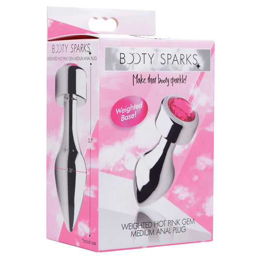 Booty-Sparks-Weighted-Base-Aluminum-Plug-Pink-Gem-Medium