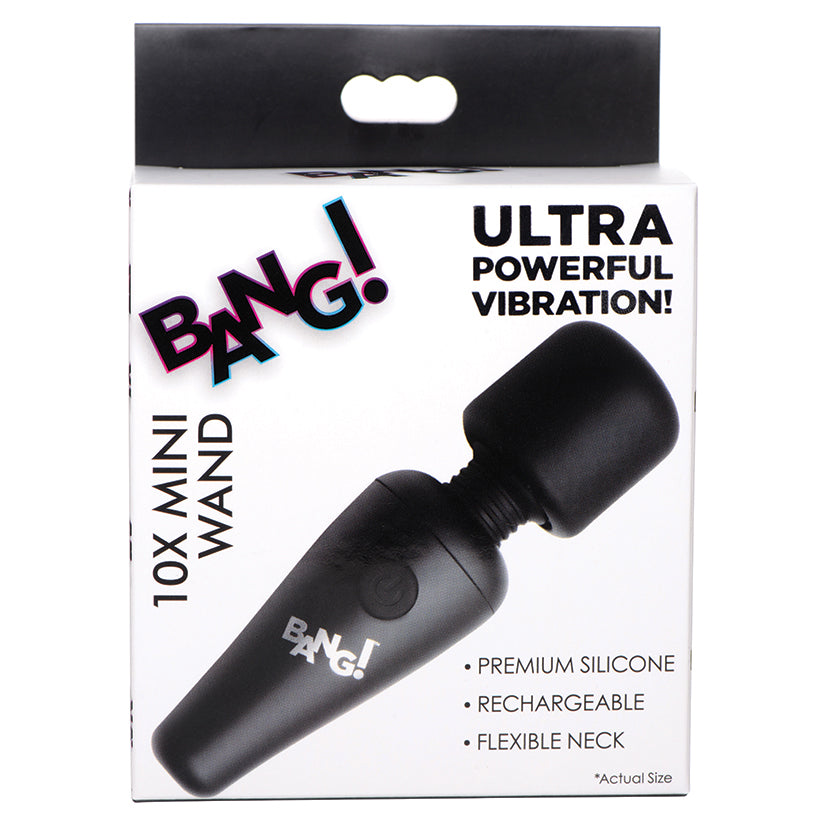 Bang!-10X-Vibrating-Mini-Silicone-Wand-Black