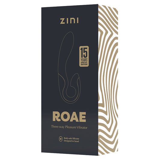 Zini Roae SE Three-Way Pleasure Vibrator - Black Gold